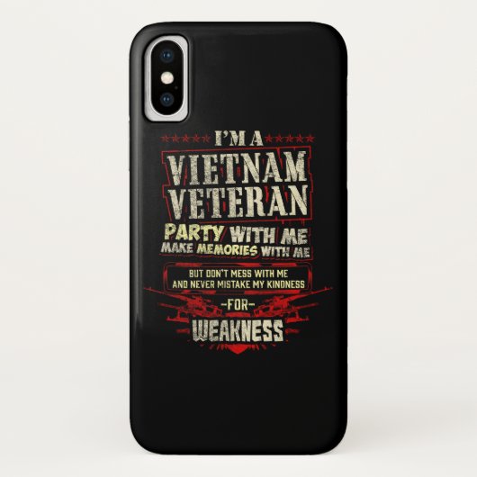 Handy-Fall bin ich ein Vietnam-Veteran Case-Mate iPhone Hülle (Rückseite)