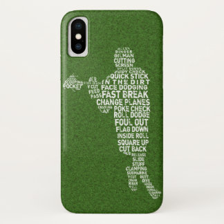 Handy-Fall für den typografischen Lacrosse Player Case-Mate iPhone Hülle