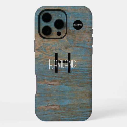 Handy-Fall HAMbWG für Holzdesign iPhone Hülle (Rückseite)