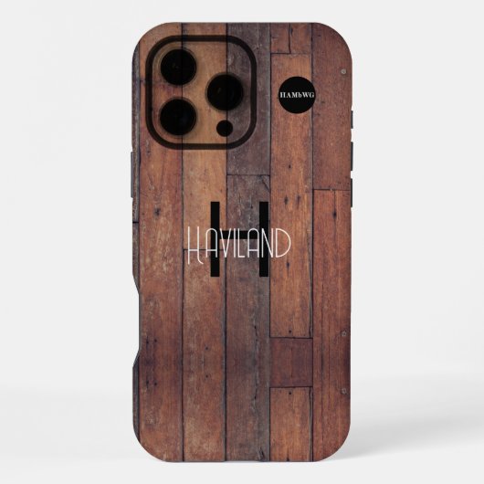 Handy-Fall HAMbWG für Holzdesign iPhone Hülle (Rückseite)