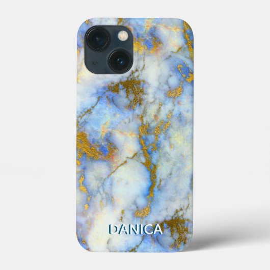 Handy-Fall individuell anpassen - Marble Gold Vein Case-Mate iPhone Hülle (Rückseite)