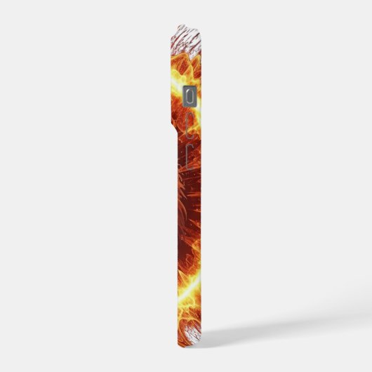 Handy Fall Löwe König, Fiery Lion Handy Case iPhone Hülle (Linke Seite)