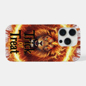 Handy Fall Löwe König, Fiery Lion Handy Case iPhone Hülle (Rückseite (Horizontal))