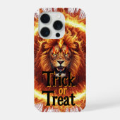 Handy Fall Löwe König, Fiery Lion Handy Case iPhone Hülle (Rückseite)