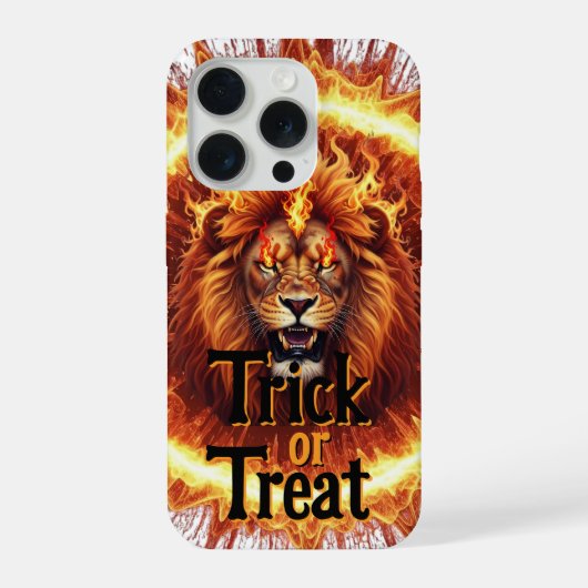 Handy Fall Löwe König, Fiery Lion Handy Case iPhone Hülle (Rückseite)