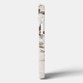 Handy-Fall mit braunem Blumendesign Case-Mate iPhone Hülle (Rückseite / Links)