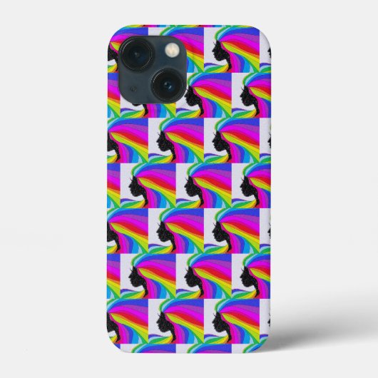 Handy-Fall mit Frauen mit Regenbogenhaar Case-Mate iPhone Hülle (Rückseite)