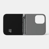Handy-Fall mit "Zipper" und Ihre Initialen Case-Mate iPhone Hülle (Rückseite (Horizontal))