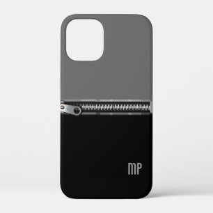 Handy-Fall mit "Zipper" und Ihre Initialen iPhone 12 Mini Hülle