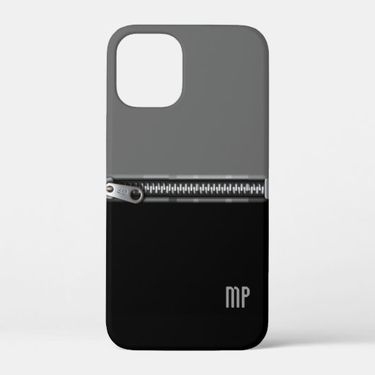 Handy-Fall mit "Zipper" und Ihre Initialen Case-Mate iPhone Hülle (Rückseite)