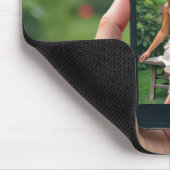 Handy-Frau mit Wein Mousepad (Ecke)