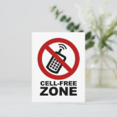 Handy-freie Zone Postkarte (Stehend Vorderseite)