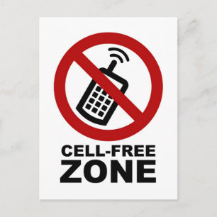Handy-freie Zone Postkarte