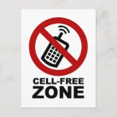 Handy-freie Zone Postkarte (Vorderseite)