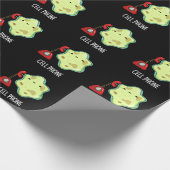 Handy Funny Biology Science Puck Dark BG Geschenkpapier (Ecke)
