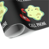 Handy Funny Biology Science Puck Dark BG Geschenkpapier (Rolleneckpunkt)