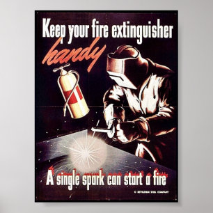 Handy für Feuerlöscher behalten Poster