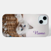 Handy-Gehäuse für Katzen, auf den Ihr Haustiername Case-Mate iPhone Hülle (Rückseite (Horizontal))