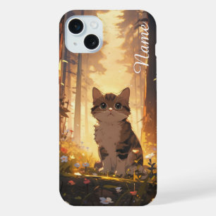 Handy-Gehäuse für Katzen, auf den Ihr Haustiername iPhone 15 Plus Hülle