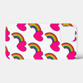 Handy-Gehäuse mit Regenbogen und heißen rosa Herze Case-Mate iPhone Hülle (Rückseite (Horizontal))