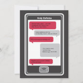 Handy Gesimst Abschluss Einladung (Vorderseite)