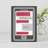 Handy Gesimst Abschluss Einladung (Stehend Vorderseite)