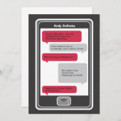 Handy Gesimst Abschluss Einladung (Vorne/Hinten)