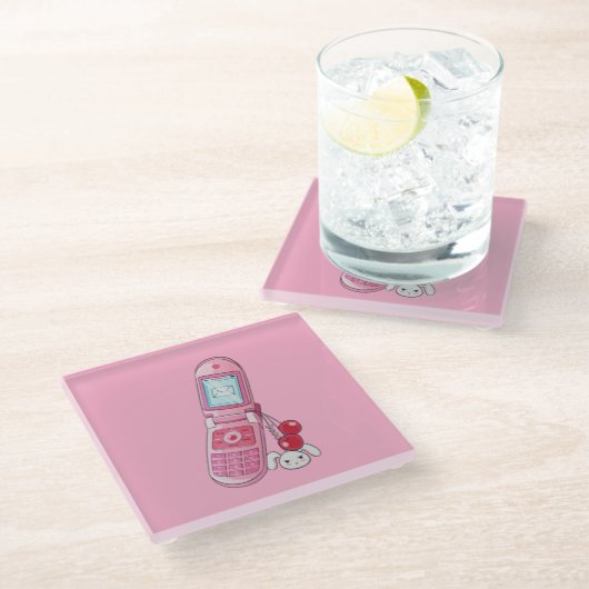 Handy-Glas-Untersetzer Glasuntersetzer (Schrägansicht)