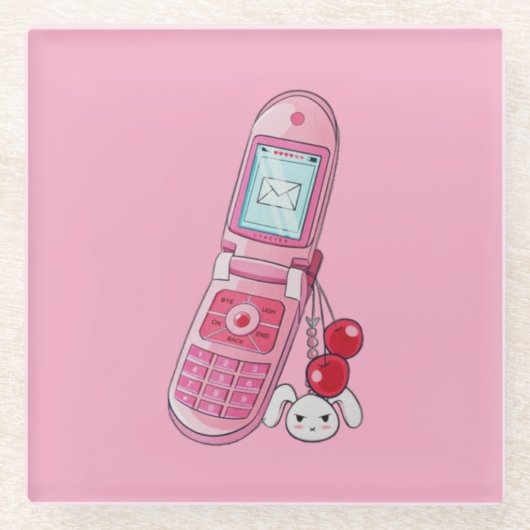 Handy-Glas-Untersetzer Glasuntersetzer (Vorderseite)