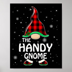 Handy Gnome Buffalo Kariert Matching Family Christ Poster
