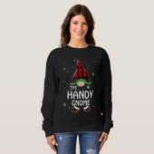 Handy Gnome Buffalo Kariert Matching Family Christ Sweatshirt (Vorne ganz)