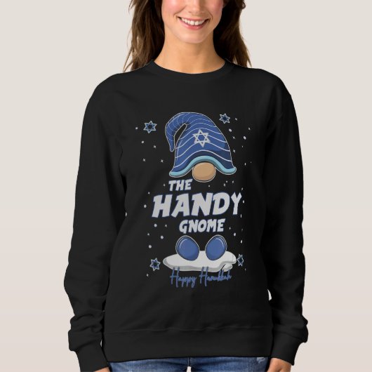 Handy Gnome Hanukkah Family Matching for men wome Sweatshirt (Vorderseite)