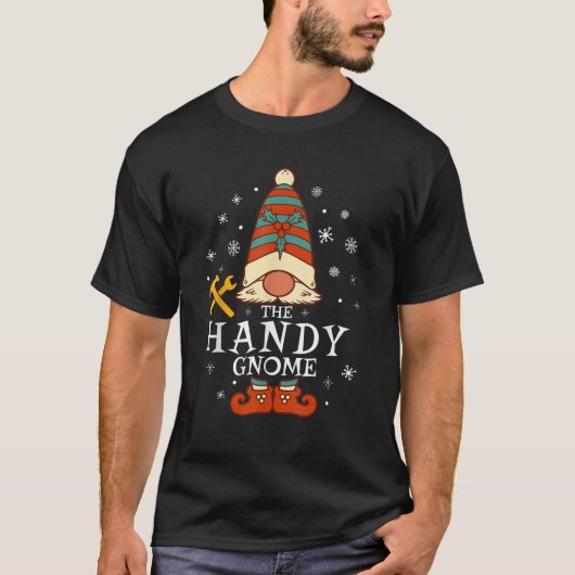 Handy Gnome Man Family Christmas Funny Handyman Ca T-Shirt (Vorderseite)