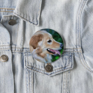 Handy Golden Retriever Button
