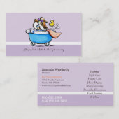 Handy Groomer Shih Tzu Lila Visitenkarte (Vorne/Hinten)