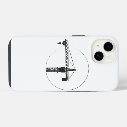 Handy Hülle mit Kran-Grafik iPhone Hülle (Rückseite (Horizontal))