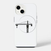 Handy Hülle mit Kran-Grafik iPhone Hülle (Rückseite)