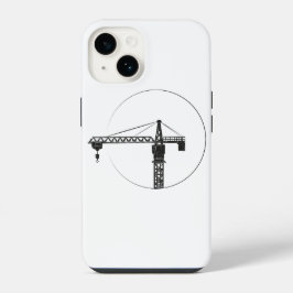 Handy Hülle mit Kran-Grafik iPhone 14 Hülle