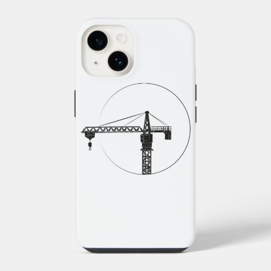 Handy Hülle mit Kran-Grafik iPhone Hülle (Rückseite)