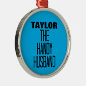 Handy Husband Silbernes Ornament (Rechts)
