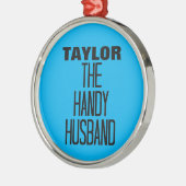 Handy Husband Silbernes Ornament (Links)
