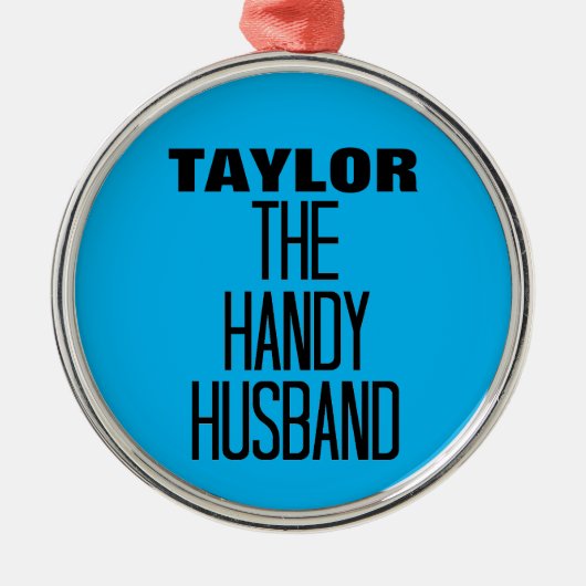 Handy Husband Silbernes Ornament (Vorne)