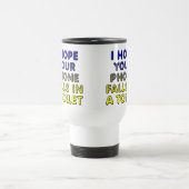 Handy in der Toilette Funny Mug oder Reiseumarmung Reisebecher (Mittel)