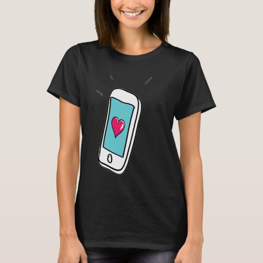 Handy-Liebe T-Shirt (Vorderseite)