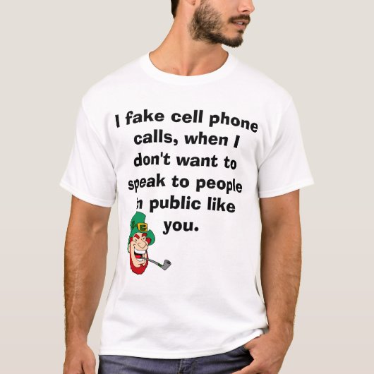 Handy lustiger Text T-Shirt (Vorderseite)