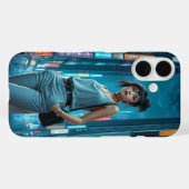 Handy-Mädchen in Tokio Case-Mate iPhone Hülle (Rückseite (Horizontal))