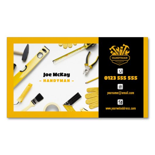 Handy Man | Bau | AN Magnetische Visitenkarte (Vorderseite)