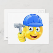 Handy Man Carpenter Builder Emoji Emoticon Postkarte (Vorne/Hinten)