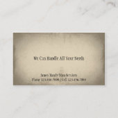 Handy Man Contractor Reparatur Man Business Card Visitenkarte (Rückseite)