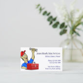 Handy Man Repair Man Contractor Business Card Visitenkarte (Stehend Vorderseite)